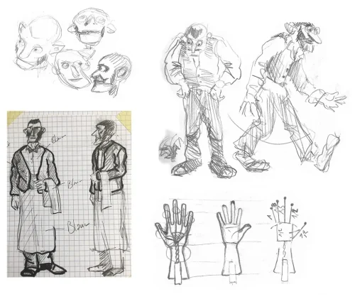 recherche du personnage et dessins de Tonio